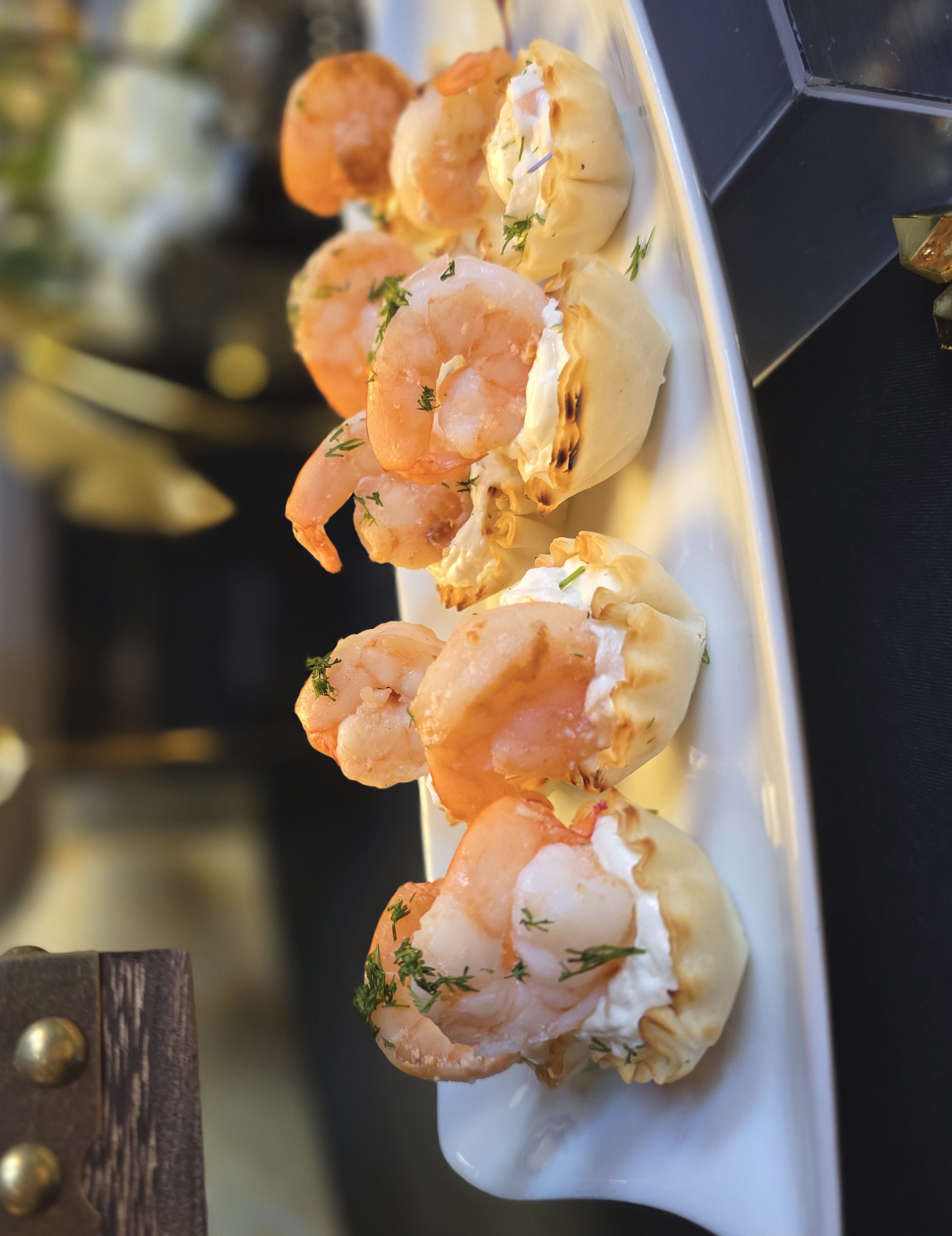 Shrimp tartlets — High Touch signature canapé