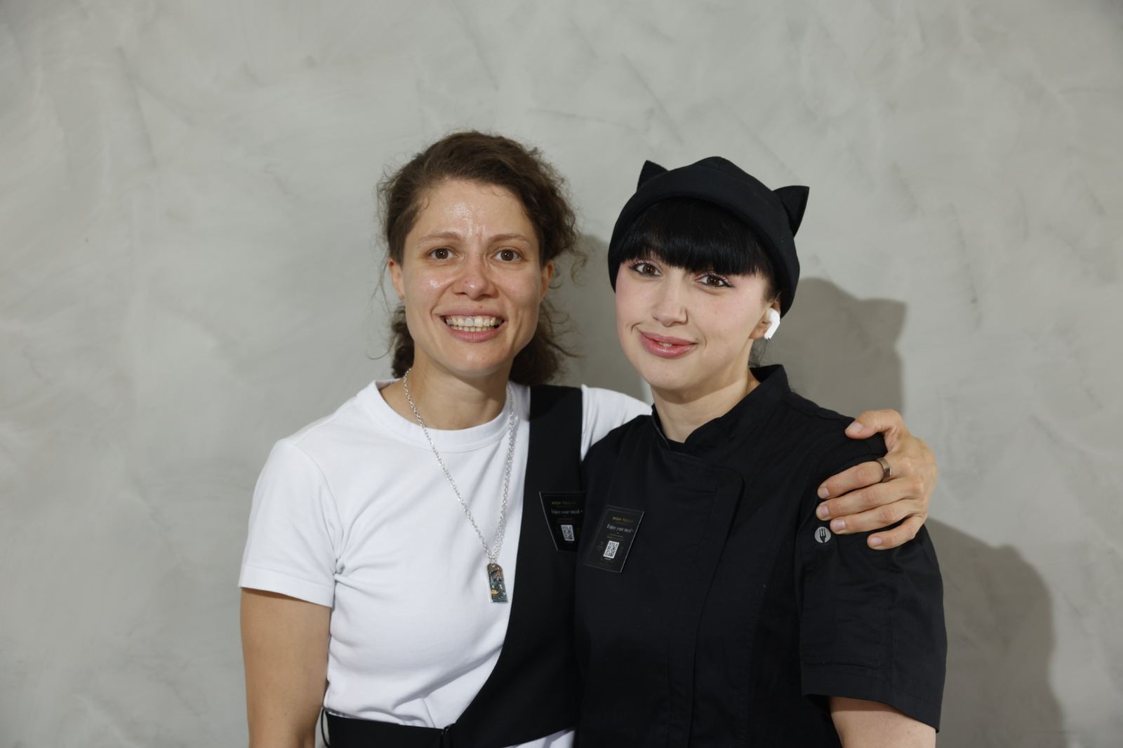 Lena Zakharova and Chef Elena Fedchenko — founders of High Touch Catering AI